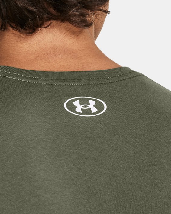 T-shirt à manches courtes UA Camo Chest Stripe pour homme, Green, pdpMainDesktop image number 3